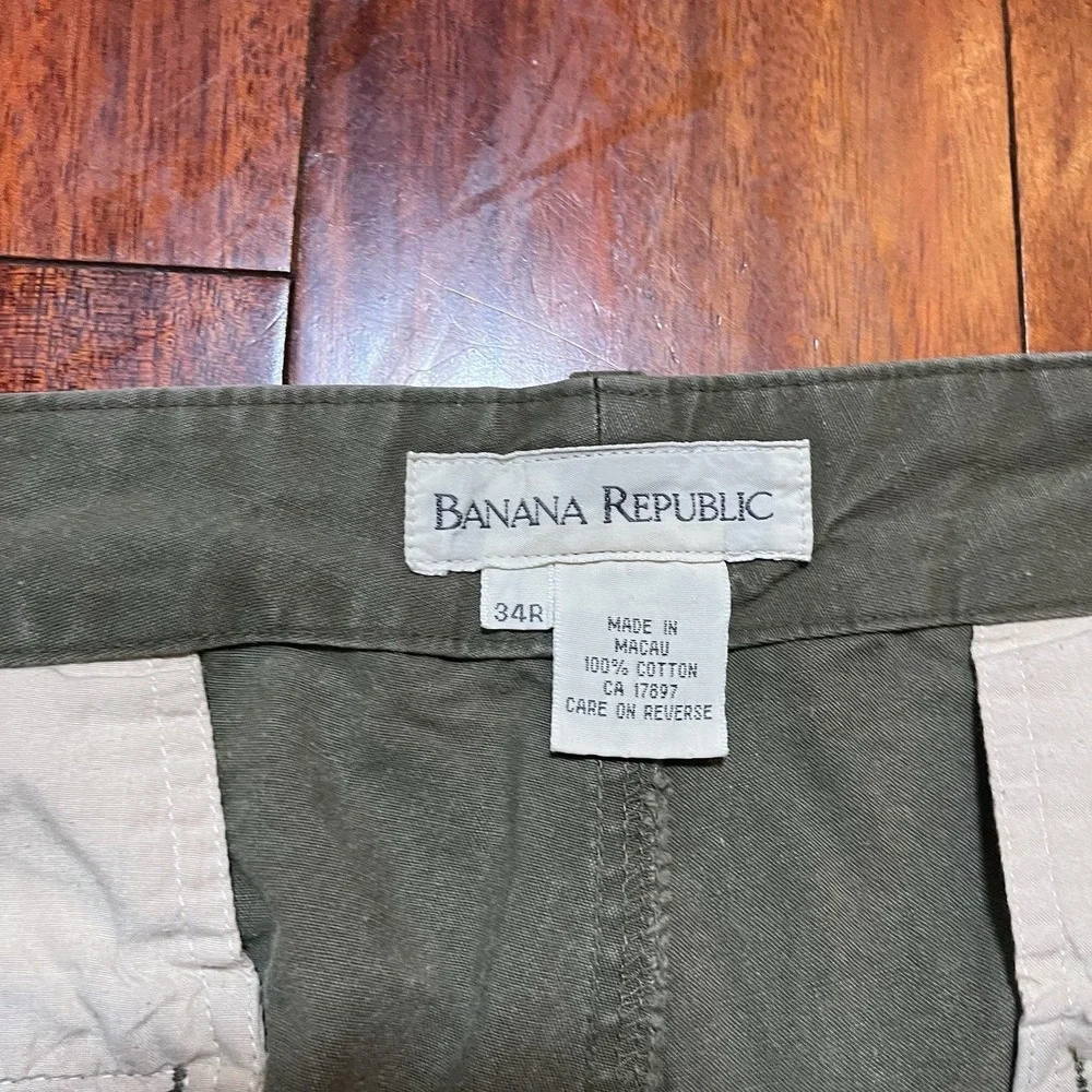 Banana Republic Pants Mens 34R 34x30 Button Fly Painter Baker Military 90s Y2K *